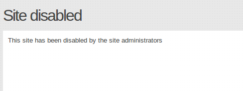 Disabled site